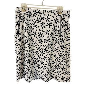 Le Lis Floral Skirt Womens Size Large White Maura Zip Pockets Stitch Fix